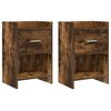 vidaXL Mesas de noche 2 pcs Roble Ahumado 40 x 30 x 60 cm