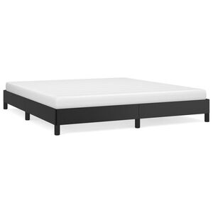 vidaXL Estructura de cama sin colchón cuero sintético negro 160x200 cm