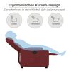 vidaXL Sillón reclinable eléctrico de cuero sintético rojo tinto