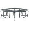vidaXL Banco de &Aacute;rbol 8-N&uacute;mero de plazas &Oslash; 160 x 44 cm Acero