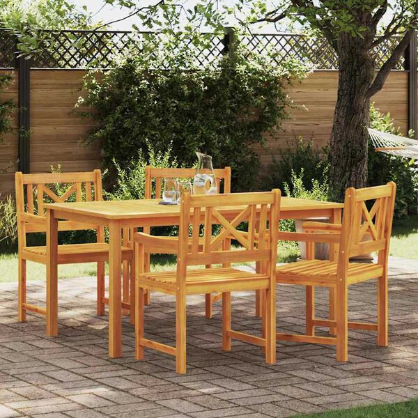 vidaXL Conjunto de Comedor de Jardín 5 pcs Marrón