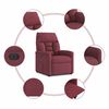 vidaXL Sill&oacute;n reclinable el&eacute;ctrico tela rojo tinto