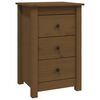 vidaXL Mesita de noche madera maciza de pino marr&oacute;n miel 40x35x61,5 cm