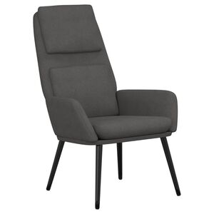 vidaXL Sill&oacute;n de relax de tela gris oscuro