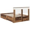 vidaXL Estructura de cama con cabecera Madera vieja 120 x 190 cm