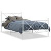 vidaXL Estructura cama sin colch&oacute;n con estribo metal blanco 100x200 cm