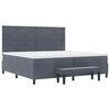 vidaXL Cama tipo Box Spring Gris oscuro 200 x 200 cm Terciopelo