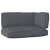 vidaXL Juego de Cojines para Palets Tela Oxford Gris antracita