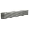 vidaXL Jardinera arriate acero galvanizado gris 260x40x36 cm