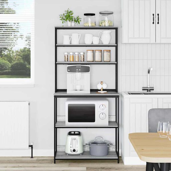 vidaXL Estante de cocina Gris Sonoma 80 x 40 x 168 cm