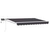 vidaXL Toldo manual retr&aacute;ctil con LEDs Antracita y Blanco 3,5 x 2,5 m