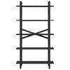 vidaXL Estante de libros Roble Negro 100 x 33,5 x 178 cm