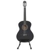 vidaXL Set de guitarra cl&aacute;sica para principiante 12 pzas negro 4/4 39"