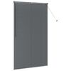 vidaXL Persiana para Ventana con cortinas Manual Gris oscuro Aluminio