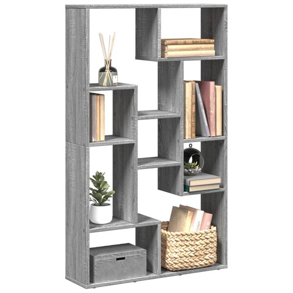 vidaXL Estanter&iacute;a de madera de ingenier&iacute;a gris Sonoma 72x20x120 cm