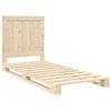 vidaXL Estructura de cama con cabecero madera maciza de pino 90x200 cm