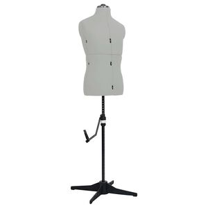 vidaXL Maniqu&iacute; de sastre ajustable hombre gris talla 37-45