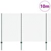 vidaXL Valla con Poste Verde 1,5 x 10 m Acero y PVC