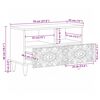 vidaXL Mueble de TV 70 x 33,5 x 46 cm Madera de mango maciza