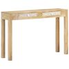 vidaXL Mesa consola madera maciza de mango decolorada 110x30x75 cm