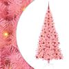 vidaXL Árbol de Navidad con 300 LED con soporte Rosa 210 cm PVC
