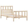 vidaXL Estructura de cama madera maciza 90x200 cm