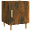 vidaXL Mesita de noche madera contrachapada color roble ahumado