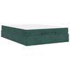 vidaXL Estructura de cama con colch&oacute;n 2 pcs Verde Terciopelo