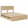 vidaXL Estructura de cama Sonoma 140 x 190 cm Madera de pino macizo