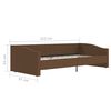 vidaXL Sof&aacute; cama con colch&oacute;n USB de tela marr&oacute;n 90x200 cm