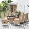 vidaXL Set comedor de jard&iacute;n 11 pzas con cojines rat&aacute;n sint&eacute;tico beige