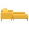 vidaXL Sof&aacute; con coj&iacute;n Amarillo Claro 250 x 188 x 76 cm Tela de Pana