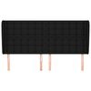 vidaXL Cabecero con orejas de tela negro 183x23x118/128 cm