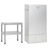 vidaXL Horno ahumador de barbacoa con mesa acero galvanizado
