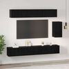 vidaXL Conjunto de mueble de TV 6 pcs Roble Negro Madera de ingeniería