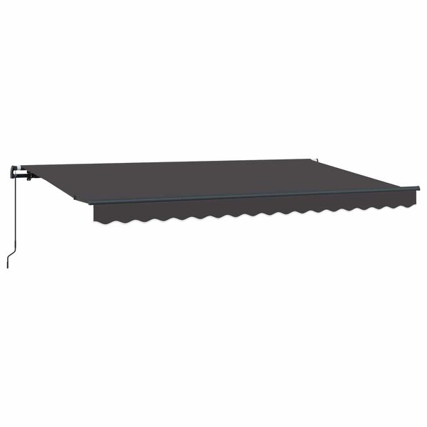 vidaXL Toldo Retr&aacute;ctil Manual Antracita 350 x 200 cm tela