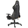 vidaXL Silla gaming giratoria con reposapi&eacute;s PVC dorado