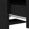 vidaXL Conjunto de mesa de vestidor con LED 2 pcs Roble Negro