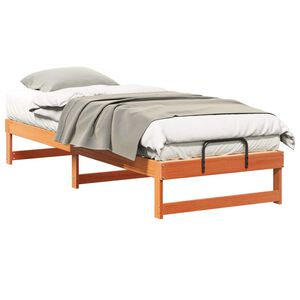 vidaXL Estructura de cama Marr&oacute;n 80 x 210 cm Madera de pino macizo