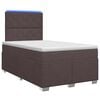 vidaXL Cama box spring con colch&oacute;n Marr&oacute;n Oscuro 120 x 190 cm Tela