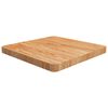vidaXL Tablero de mesa cuadrada madera roble marr&oacute;n claro 50x50x4 cm