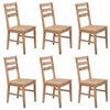 vidaXL Sillas de comedor 6 unidades madera maciza de acacia