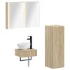 vidaXL Juego de Muebles de Ba&ntilde;o 4 uds. Roble Sonoma