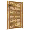 vidaXL Puerta de jardín 100x150 cm de acero corten con diseño cuadrado