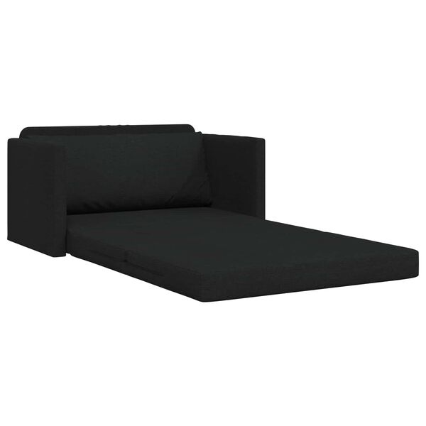 vidaXL Sof&aacute; cama 110cm Negro tela