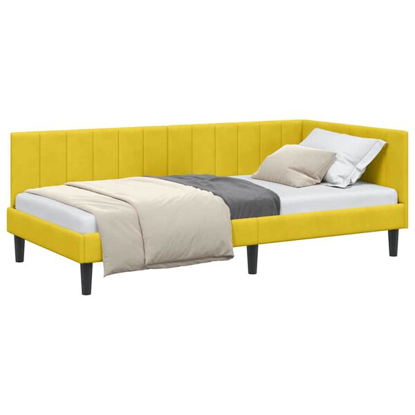 vidaXL Estructura de cama en esquina Amarillo 100 cm x 200 cm