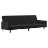 vidaXL Sof&aacute; cama de 2 plazas terciopelo negro