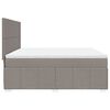 vidaXL Cama box spring con colch&oacute;n tela gris taupe 180x200 cm