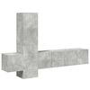 vidaXL Set de muebles de sal&oacute;n 5 pzas madera ingenier&iacute;a gris hormig&oacute;n