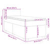 vidaXL Cama box spring con colch&oacute;n tela color crema 90x200 cm